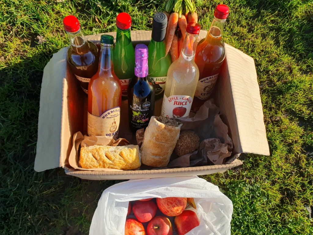 Is HGV Driving For You? 4 Assorted drinks and fresh produce.