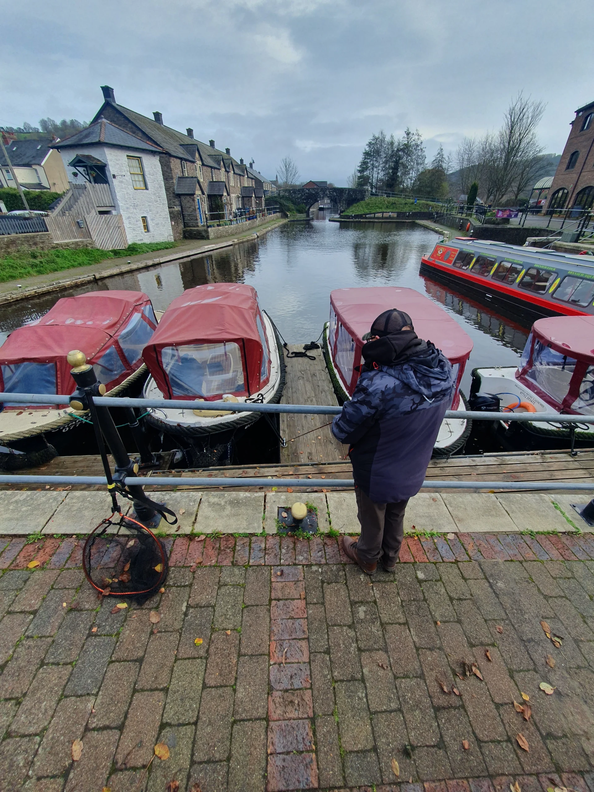 Brecon Market Town, The Edge Of Brecon Beacons 2 Tim fishing in Brecon Canal Basin